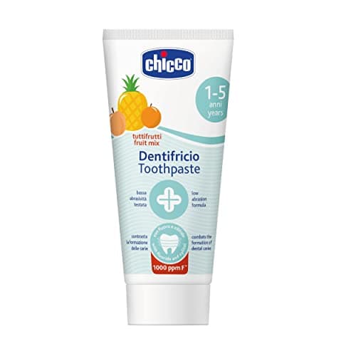 chicco Pasta de Dientes Tuttifrutti para Niños 1 a 5 años, 0.095 kilograms