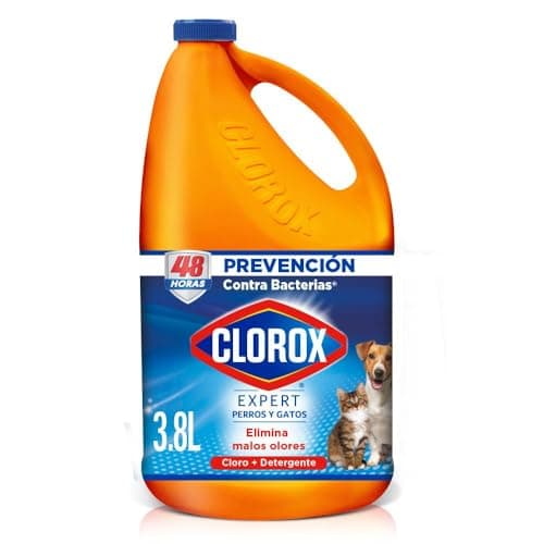 Clorox Blanqueador con Detergente Desinfectante Seguro para Animales 3,8 Litros