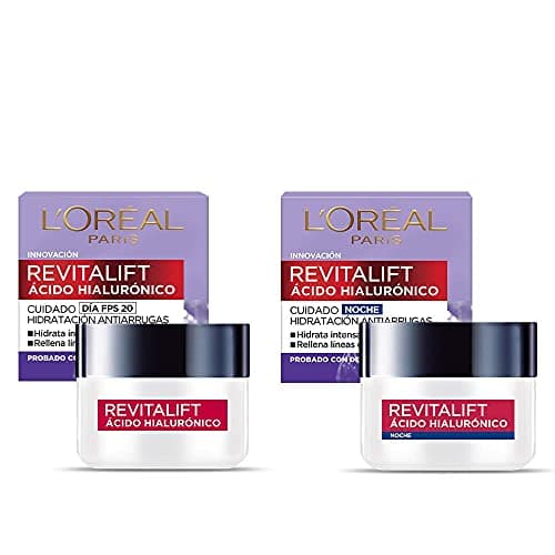 L'Oréal Paris Rutina facial hidratante Revitalift Ácido Hialurónico (2 piezas): Crema de día FPS20