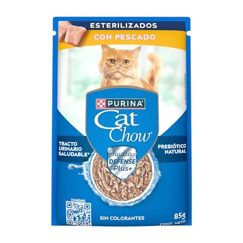 Purina Cat Chow Adulto Esterilizado Todos los Tamaños Sabor Pescado 24pack de 85g