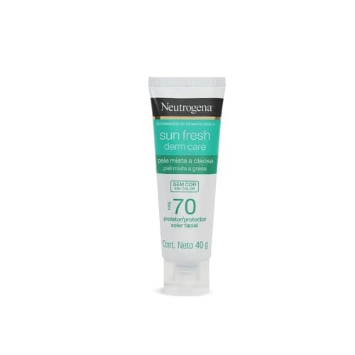 Neutrogena Sun fresh Protector Solar Facial sin color Dermcare Niacinamida FPS50+, 40g