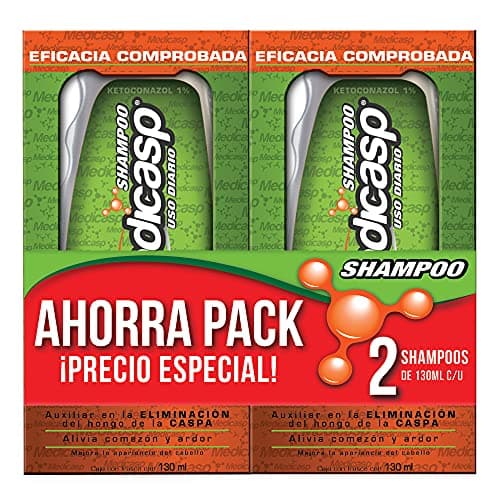 Medicasp Shampoo Anticaspa- 2 PACK- Auxiliar en la eliminación del hongo de la caspa