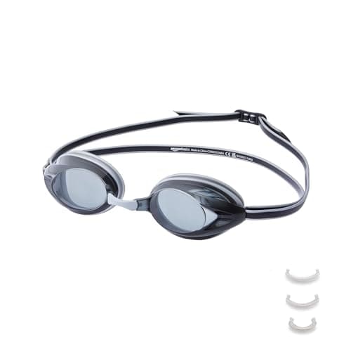 Amazon Basics - Gafas de natación unisex para adultos, color plateado