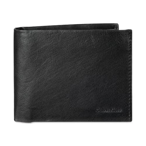 Calvin Klein portafolios plegable minimalista RFID de piel para hombre