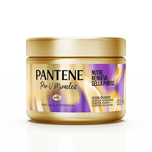 Pantene Mascarilla para Cabello Nutre, Renueva Y Sella Puntas con Aceite De Almendras 300 ml