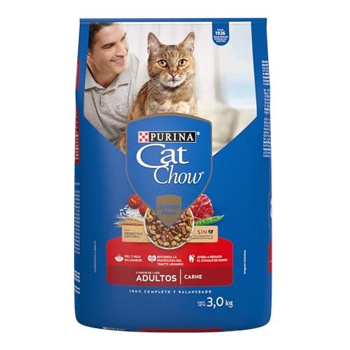 Purina Cat Chow Adulto Todos los Tamaños Sabor Carne 3Kg