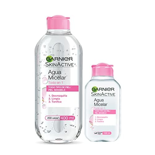 Garnier Skin Active Kit Agua micelar desmaquillante Todo-en-1, 400ml + 100ml