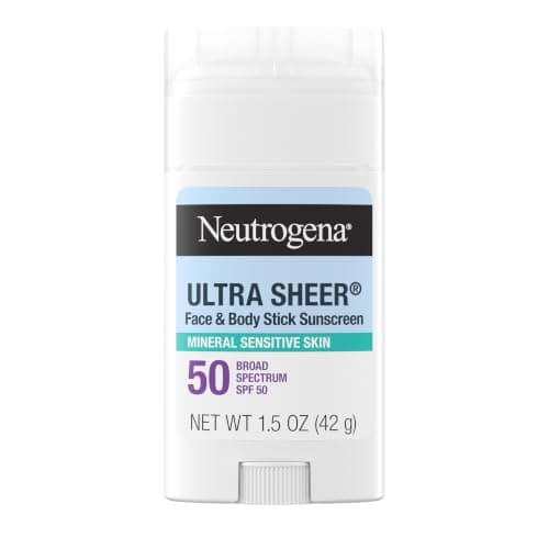 Neutrogena Ultra Sheer Protector Solar Mineral Facial y corporal en barra FPS50 42g