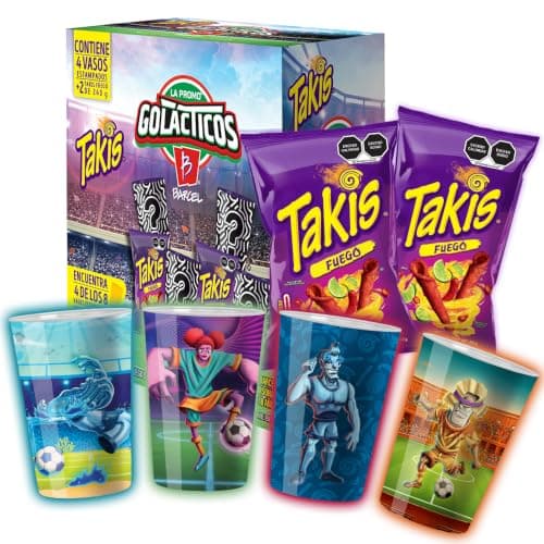 Barcel Caja Takis Fuego 480g — Incluye Vasos Galácticos Coleccionables