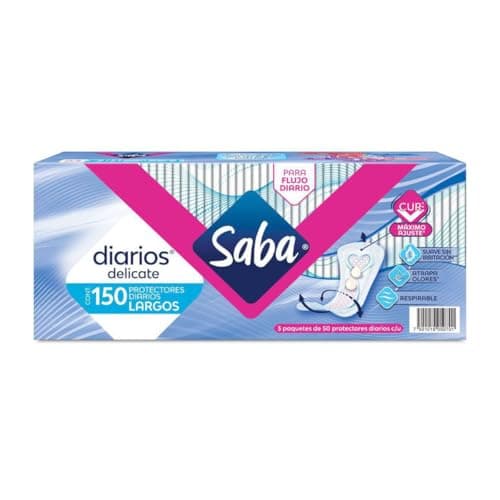 Saba Protectores Diarios Largos, 150 piezas