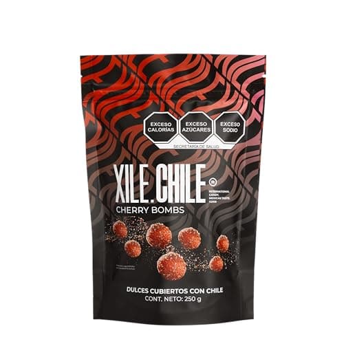 XILE.CHILE | Bolsa de cherry bombs enchilados de 250g. | CHERRY BOMBS | Deliciosos