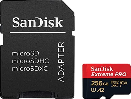 SanDisk Tarjeta microSDXC Extreme Pro de 256 GB + Adaptador SD + RescuePRO Deluxe