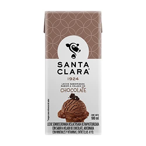 Santa Clara 27 Pack Leche Sabor Helado de Chocolate 180 ml cada uno