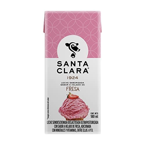 Santa Clara 27 Pack Leche Sabor Helado de Fresa 180 ml cada uno