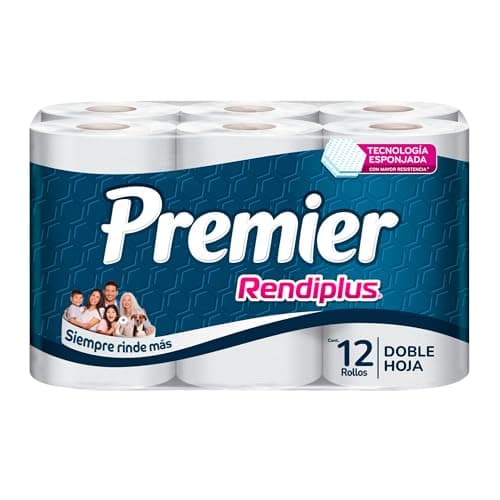 Premier Papel Higiénico Rendiplus 12 Rollos 300 hojas