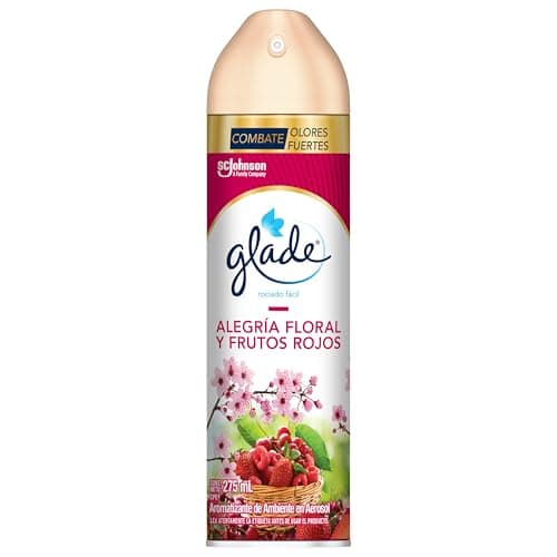 Glade Aromatizante para Hogar Aerosol Alegría Floral y Frutos Rojos, 275 ml