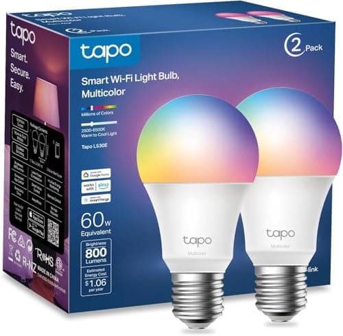 TP-Link Tapo - Bombillas inteligentes Wi-Fi (Tapo L530E)