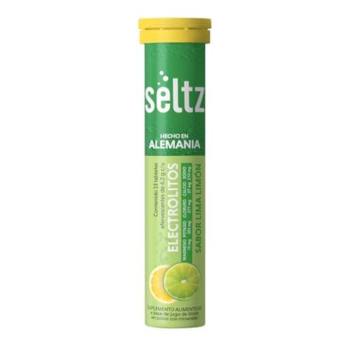 SELTZ Electrolitos Lima-Limón, 13 Tabletas Efervescentes para Hidratación