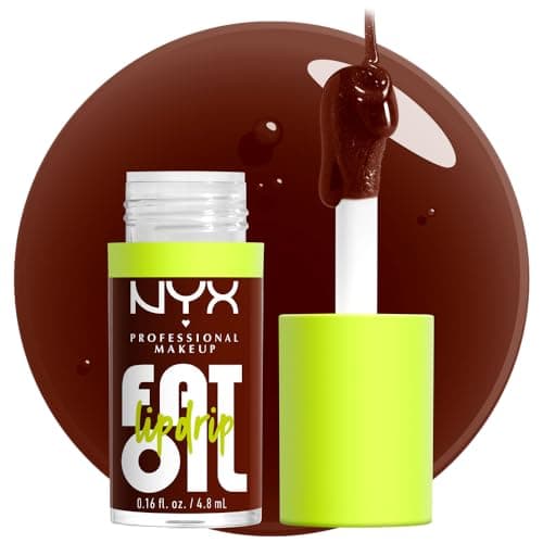 NYX Professional Makeup, Fat Oil Lip Drip Gloss Brillo labial efecto jugoso, hasta 12H de