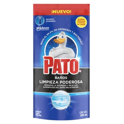 Pato Limpiador Líquido Desinfectante Inodoro Limpieza Poderosa, 500 ml
