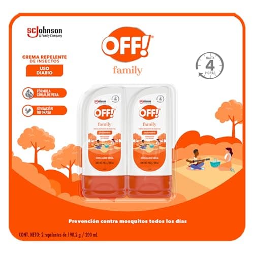 OFF! Family, Repelente de Mosquitos en Crema, 2 Unidades de 200ml