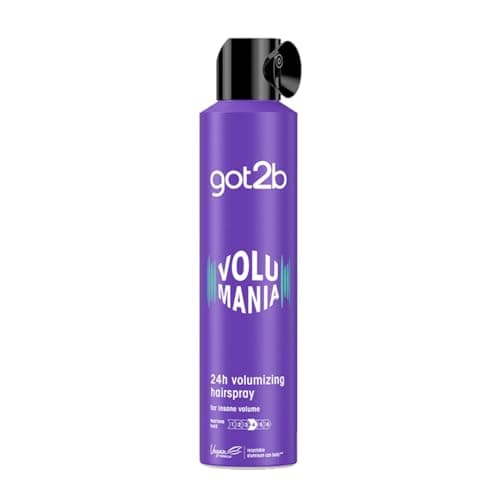 Got2b Spray para cabello, Volumania, fijación de raíz a punta de hasta 24 horas, extra volumen