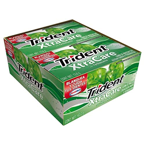 Trident Goma de Mascar XtraCare 10S Yerba Paquete de 12 piezas con 13.6g cada uno