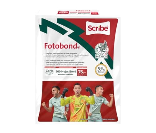 Scribe, Fotobond®, Papel Bond, Tamaño Carta, 75 g/m², Paquete 500 hojas, Color Blanco