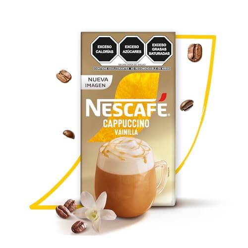 Nescafé Cappuccino Sabor Vainilla Café Instantáneo en Polvo Caja de 6 Sobres de 22g c/u