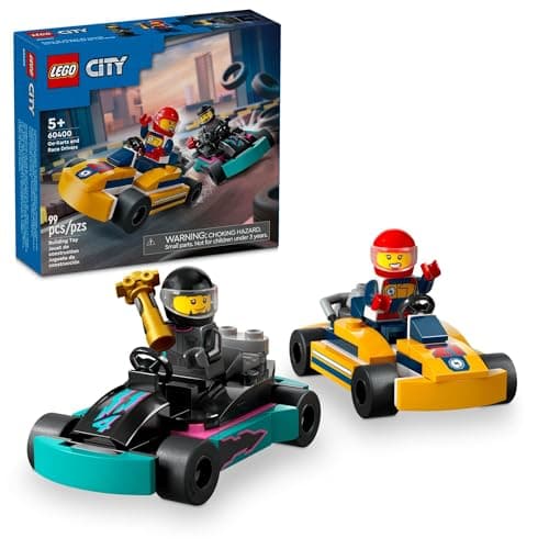 LEGO City Go-Karts y Pilotos de Carreras Juego de Juguetes para Mayores de 5 años 60400