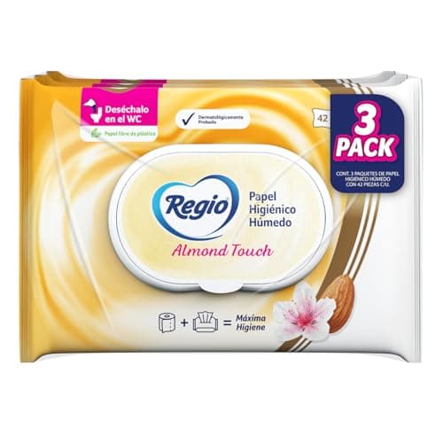 Regio Papel Higiénico Húmedo Luxury Almond Touch