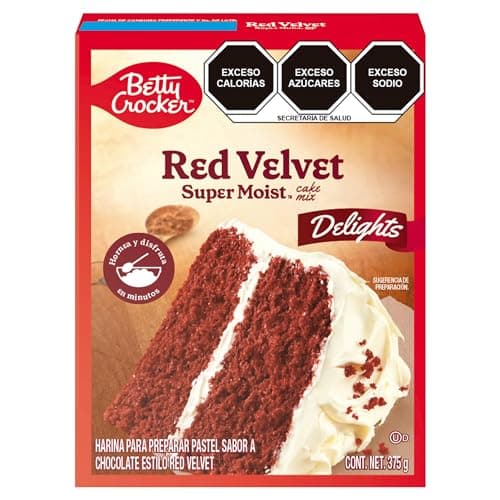 Betty Crocker Harina para Pastel sabor Chocolate estilo Red Velvet 375 g
