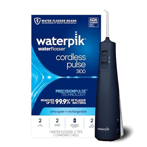 Waterpik - Hilo dental inalámbrico recargable de pulso portátil para dientes