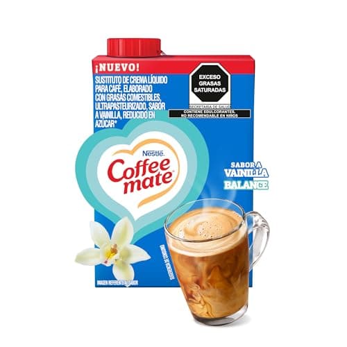 Coffee Mate Sustituto de Crema para Café Balance Líquido Sabor Vainilla Reducido en Azúcar Brick de