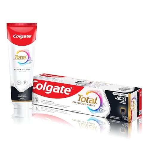 Colgate Pasta Dental Total Carbón Activado 150 ml. Protección Antibacterial Hasta por 12 Horas