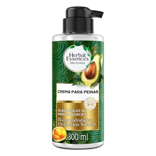 HERBAL ESSENCES Bio:Renew, Crema para peinar rizos y cabello ondulado Nutre e Hidrata Pequi &