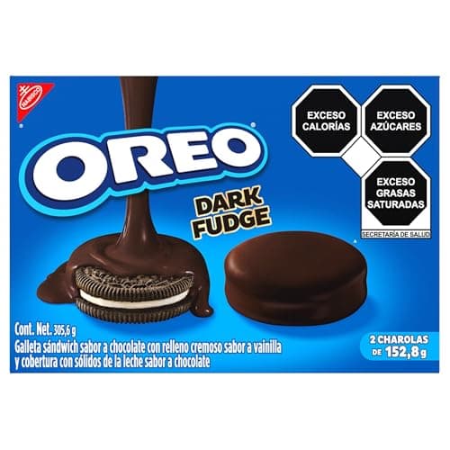 Oreo Galletas Dark Fudge Sabor Chocolate Cubiertas de Chocolate Obscuro