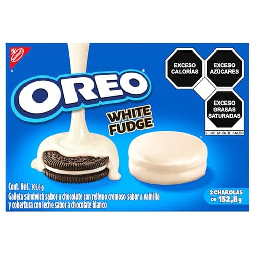 Oreo Galletas White Fudge Sabor Chocolate Cubiertas de Chocolate Blanco