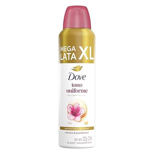 DOVE Antitranspirante XL en Aerosol Tono Uniforme Caléndula, desodorante para mujer que previene y