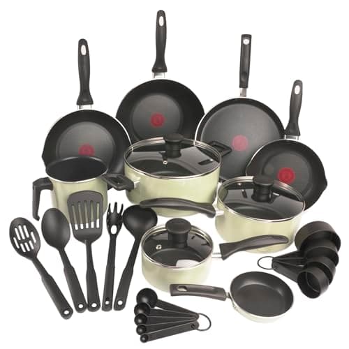T-fal Batería de Cocina Supercook de 26 piezas Color Verde Lichen