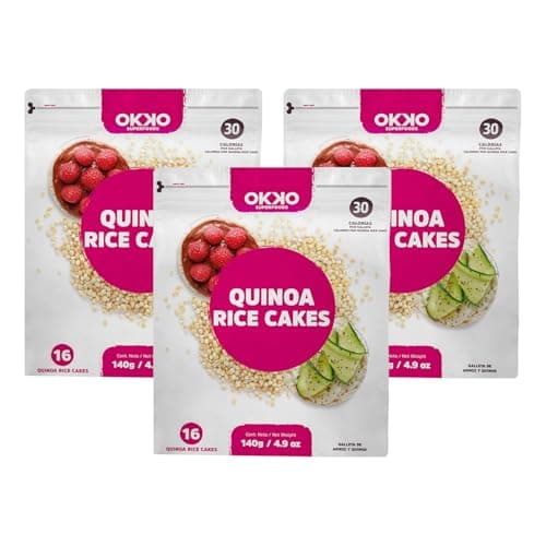 OKKO Rice Cakes con Quinoa, 140 g (3 Pack)