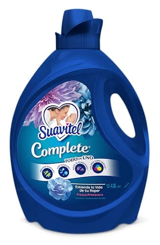 Suavitel Suavizante de Ropa Complete Fresca Primavera 4.8 L. Fragancia de Liberación Prolongada