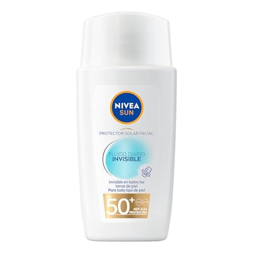 Protector Solar Facial NIVEA SUN Fluido Diario Invisible + Antioxidantes Fps50+ 40Ml, Efecto Mate y