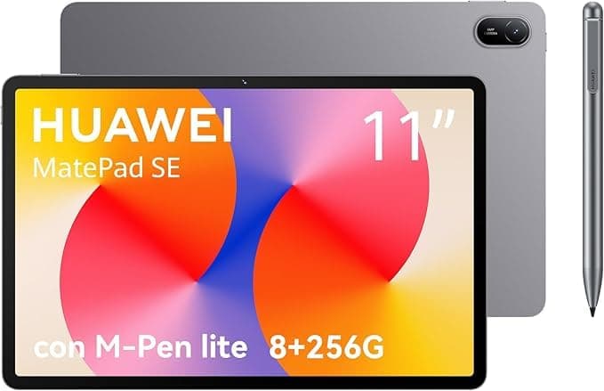 HUAWEI MatePad SE 11, 8G+128G, Tablet M-Pencil Incluido, Pantalla FullView de 11”, Superbatería de