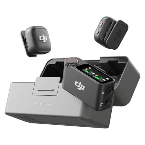 DJI Mic Mini (1 TX + 1 RX), micrófono inalámbrico, superligero, Audio de Alta Calidad, cancelación de Ruido, límite automático, para cámaras/iPhone/Android, Vlogs, Streaming, transmisión a 400 m