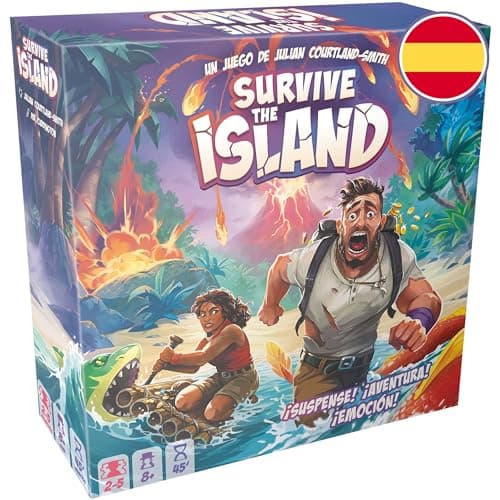 Survive The Island, Juego de Mesa de Supervivencia, 2-5 Jugadores, 45 Minutos por Partida, Edad 8+