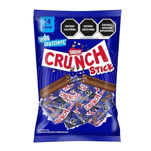 Crunch Chocolate Stick Bolsa 112g con 14 Piezas de 8g c/u