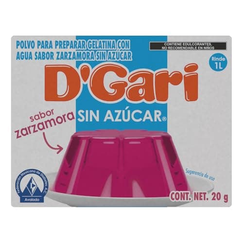 D'Gari polvo para preparar gelatina