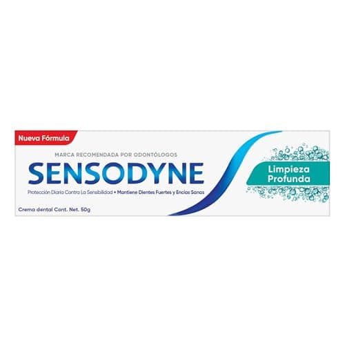 Sensodyne Pasta Dental Limpieza Profunda para Dientes Sensibles, 50g