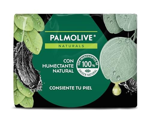 Palmolive Naturals Jabón de Baño Arcilla Negra y Aceite de Eucalipto en Barra 4 x 120 g. Limpia las